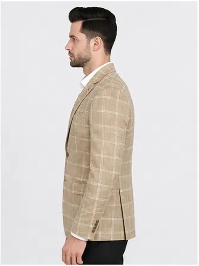 Sand Windowpane Blazer view 5