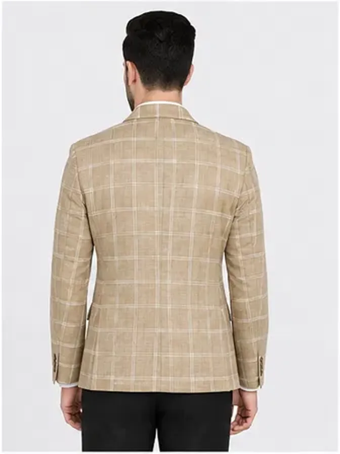 Sand Windowpane Blazer view 6