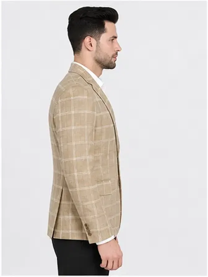 Sand Windowpane Blazer view 8