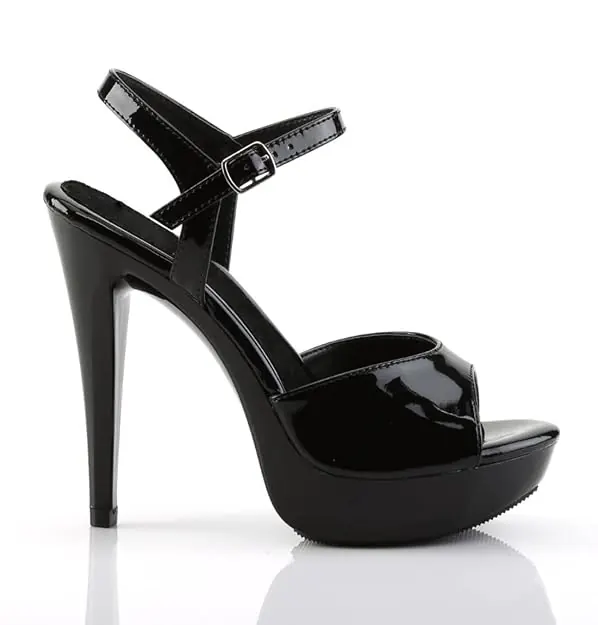Black Patent Platform Heels view 4