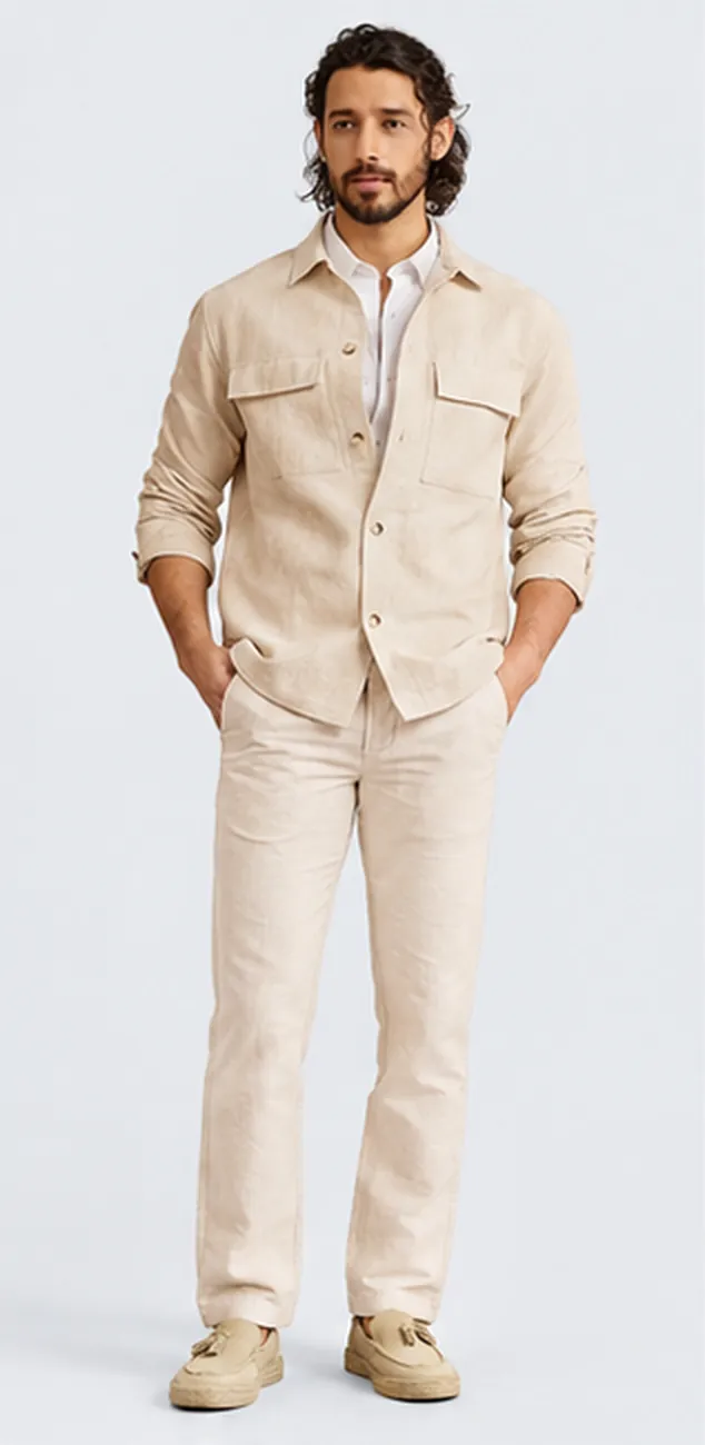 Oat Corduroy Overshirt