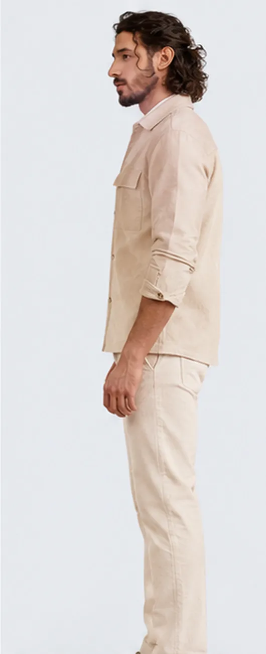 Oat Corduroy Overshirt view 3