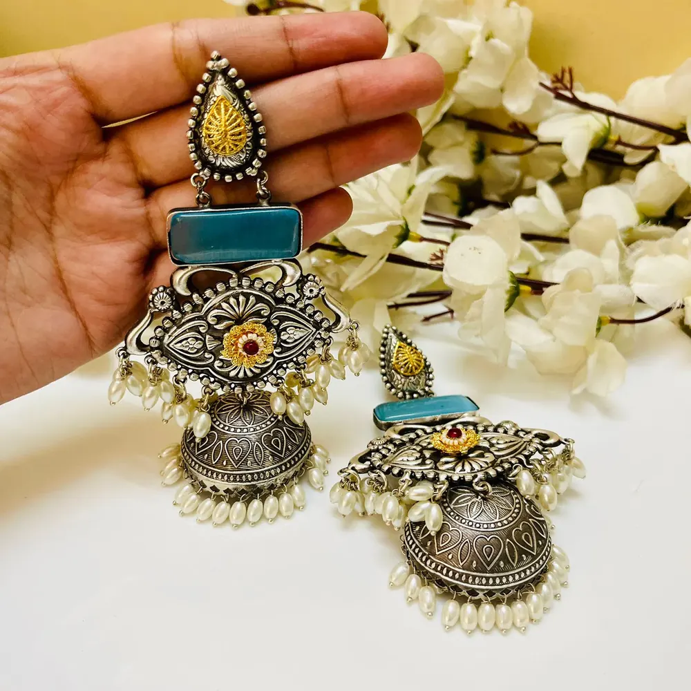 Antique Jhumka Earrings view 4