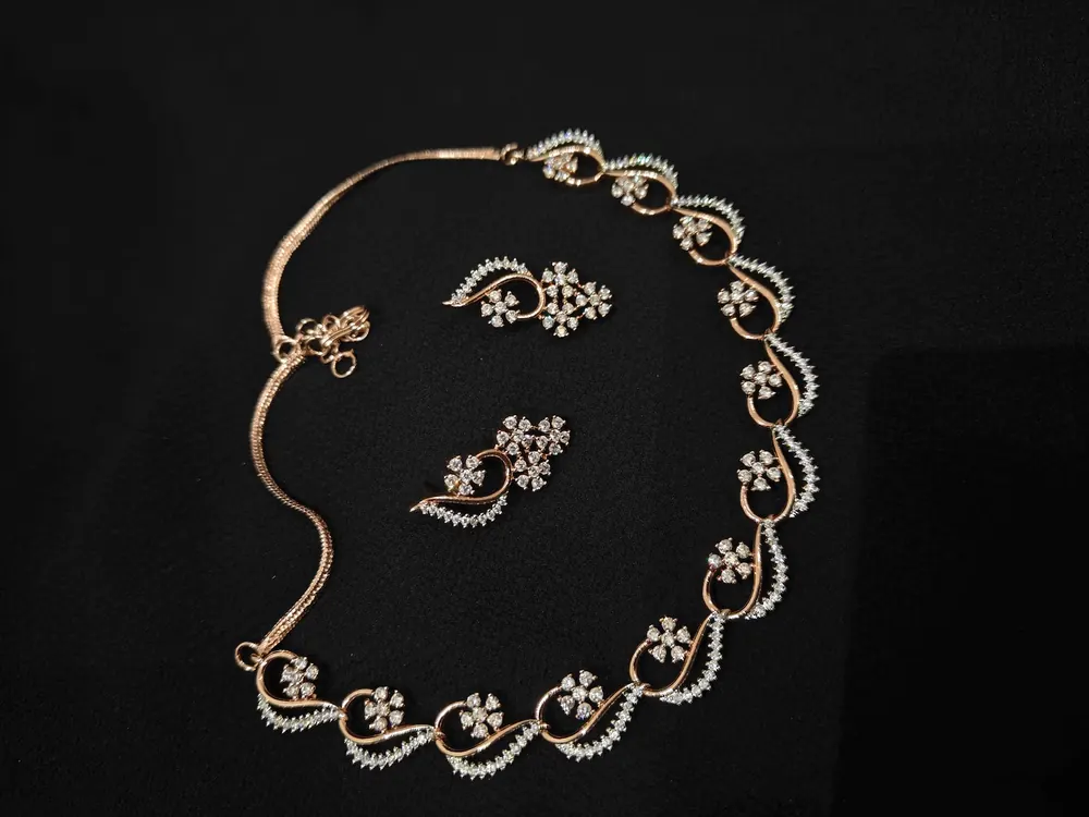 Filigree Choker Necklace Set view 4