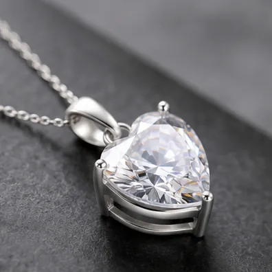 Heart Crystal Pendant Necklace view 5