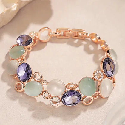 Rose Gold Cabochon Bracelet