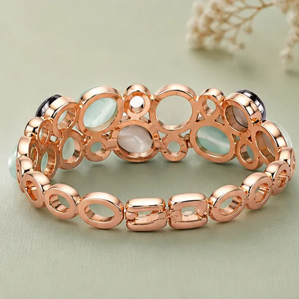 Rose Gold Cabochon Bracelet view 4