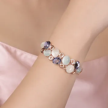 Rose Gold Cabochon Bracelet view 5