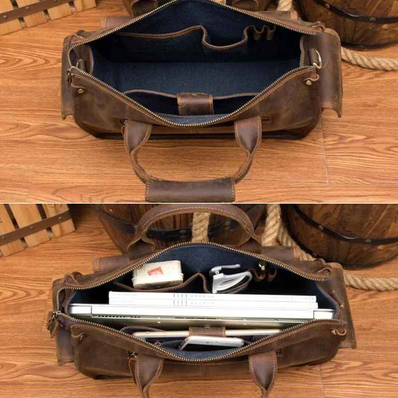 Crazy Horse Leather Briefcase view 5