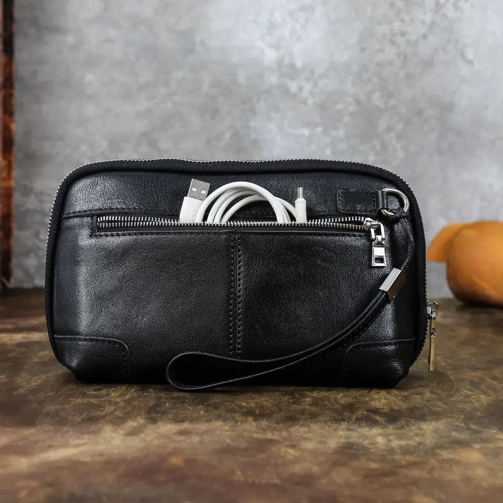 Handmade Leather Storage Pouch view 3