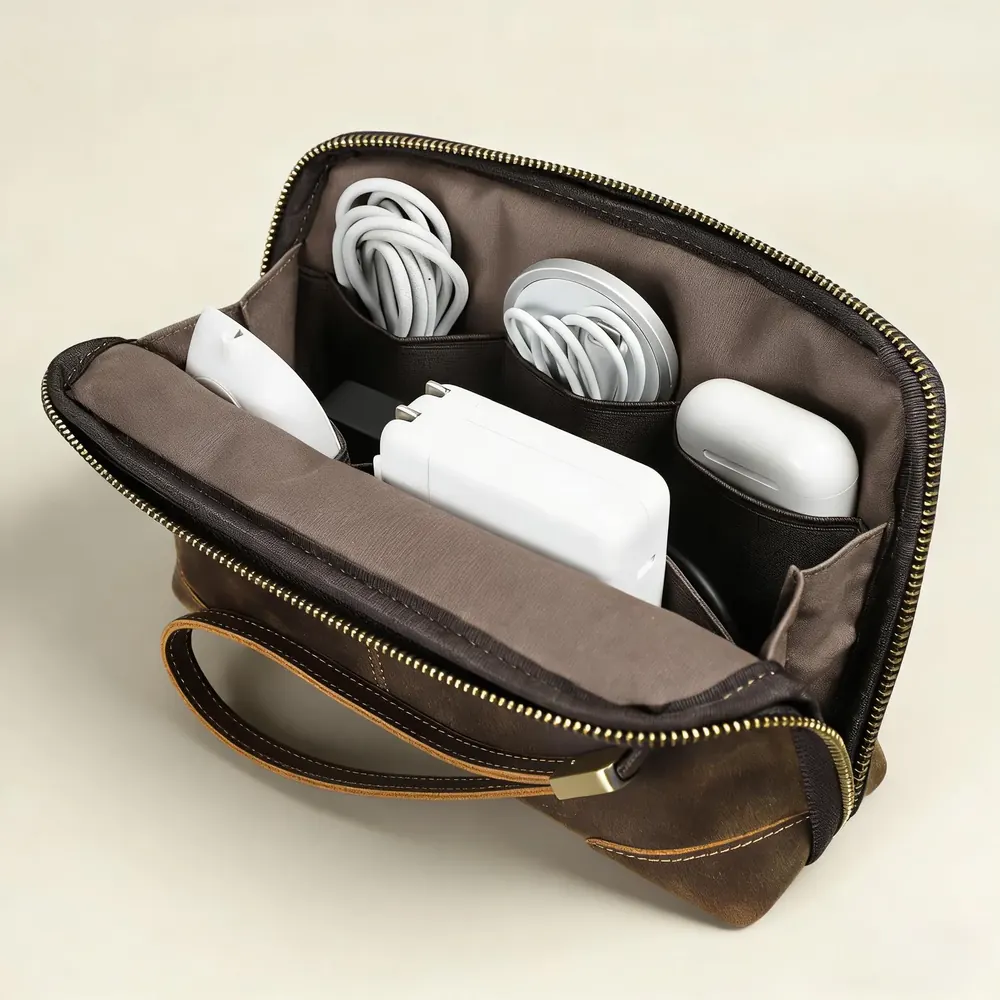 Handmade Leather Storage Pouch view 4