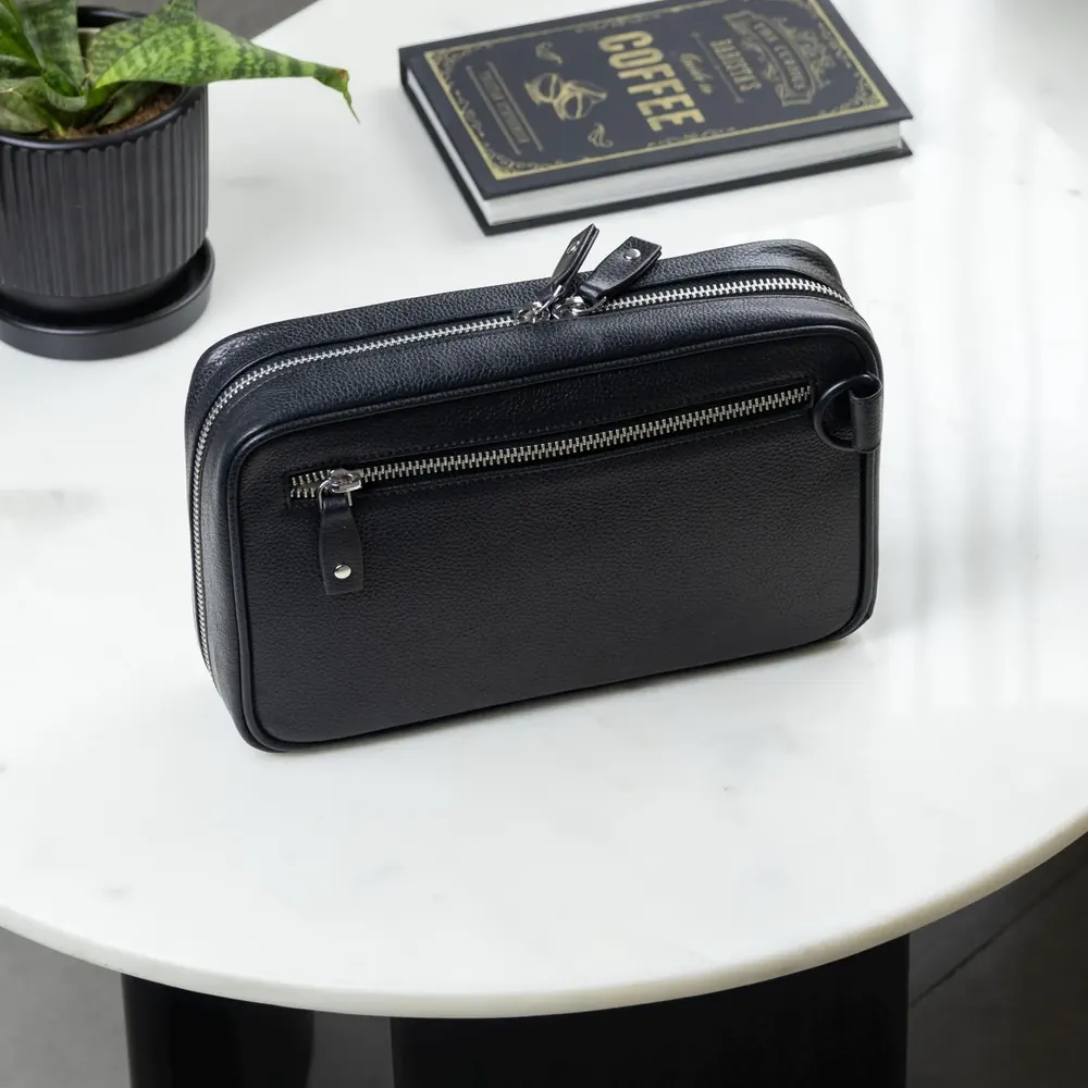 Leather Tech Pouch view 2