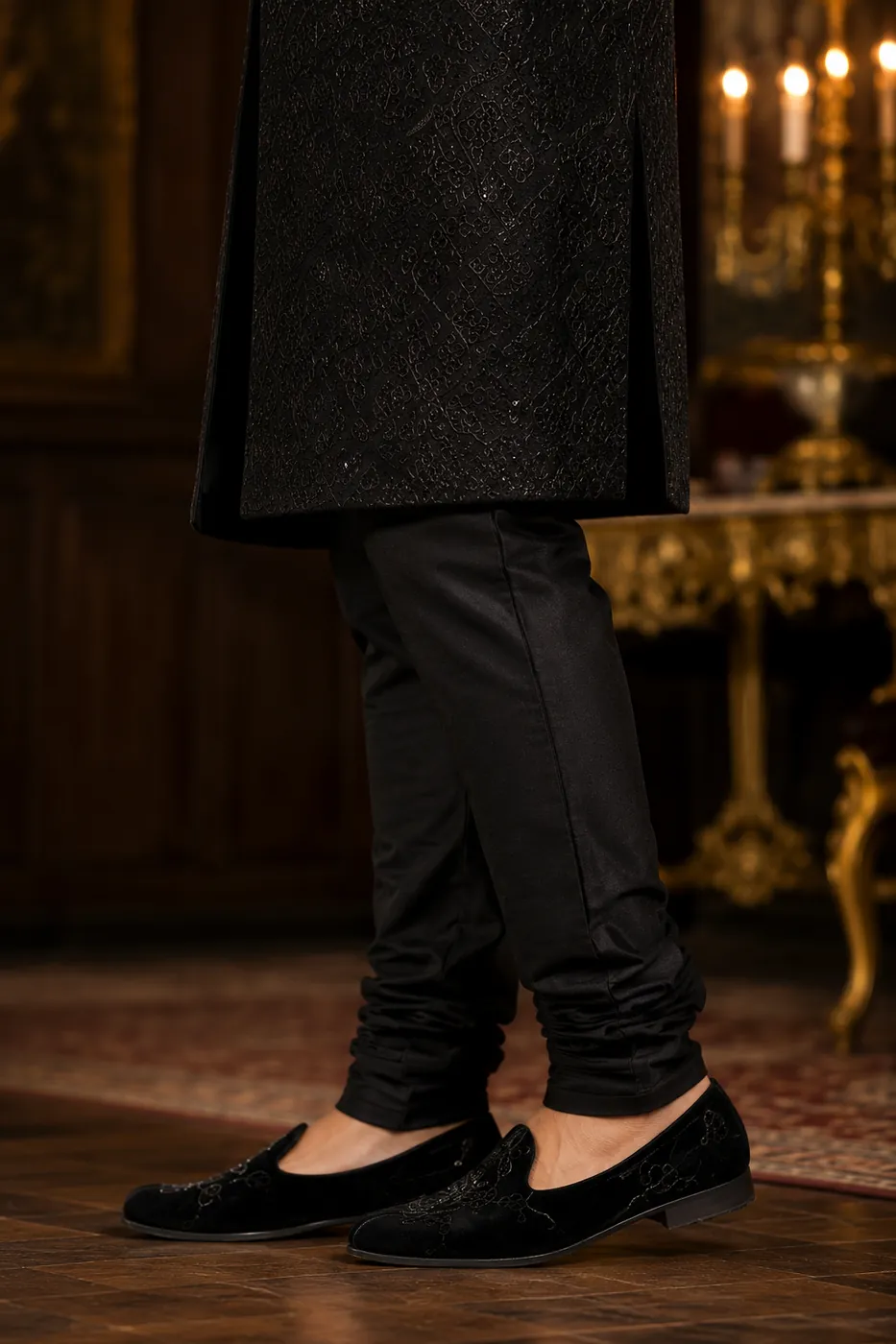 Midnight Jaal Sherwani view 5