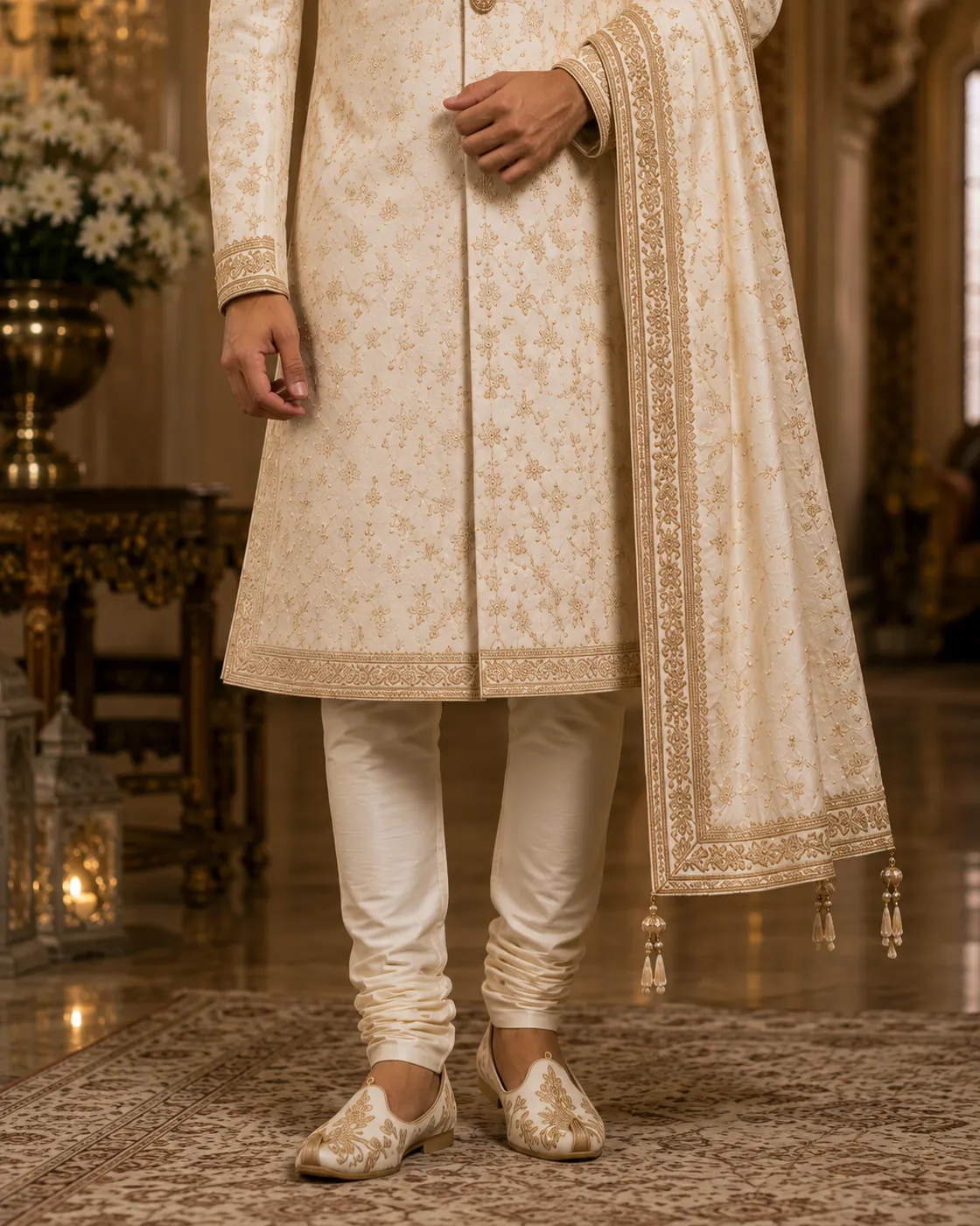 Pearl Jaal Sherwani view 5