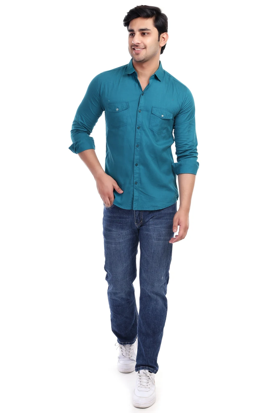 Teal Utility Shirt view 5
