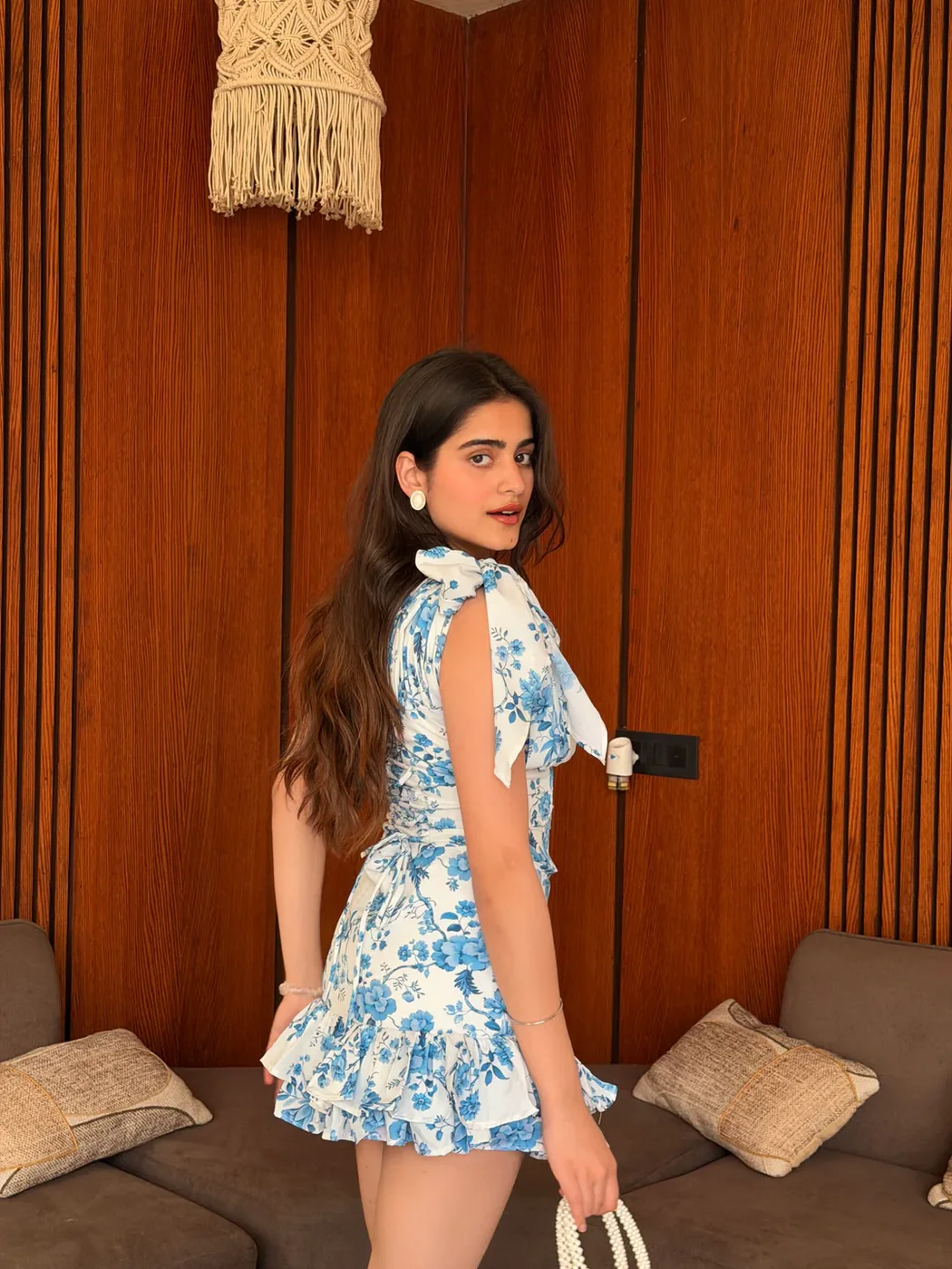 Porcelain Blue Floral Dress view 5