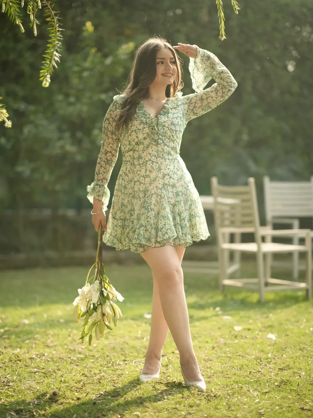 Meadow Floral Ruffle Dress