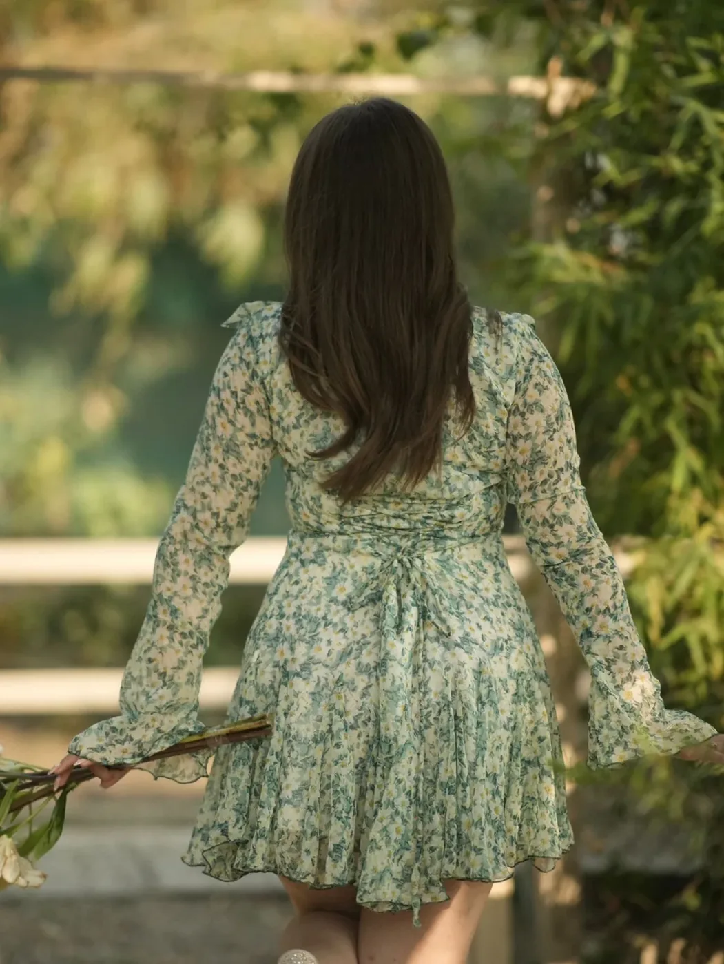 Meadow Floral Ruffle Dress view 3