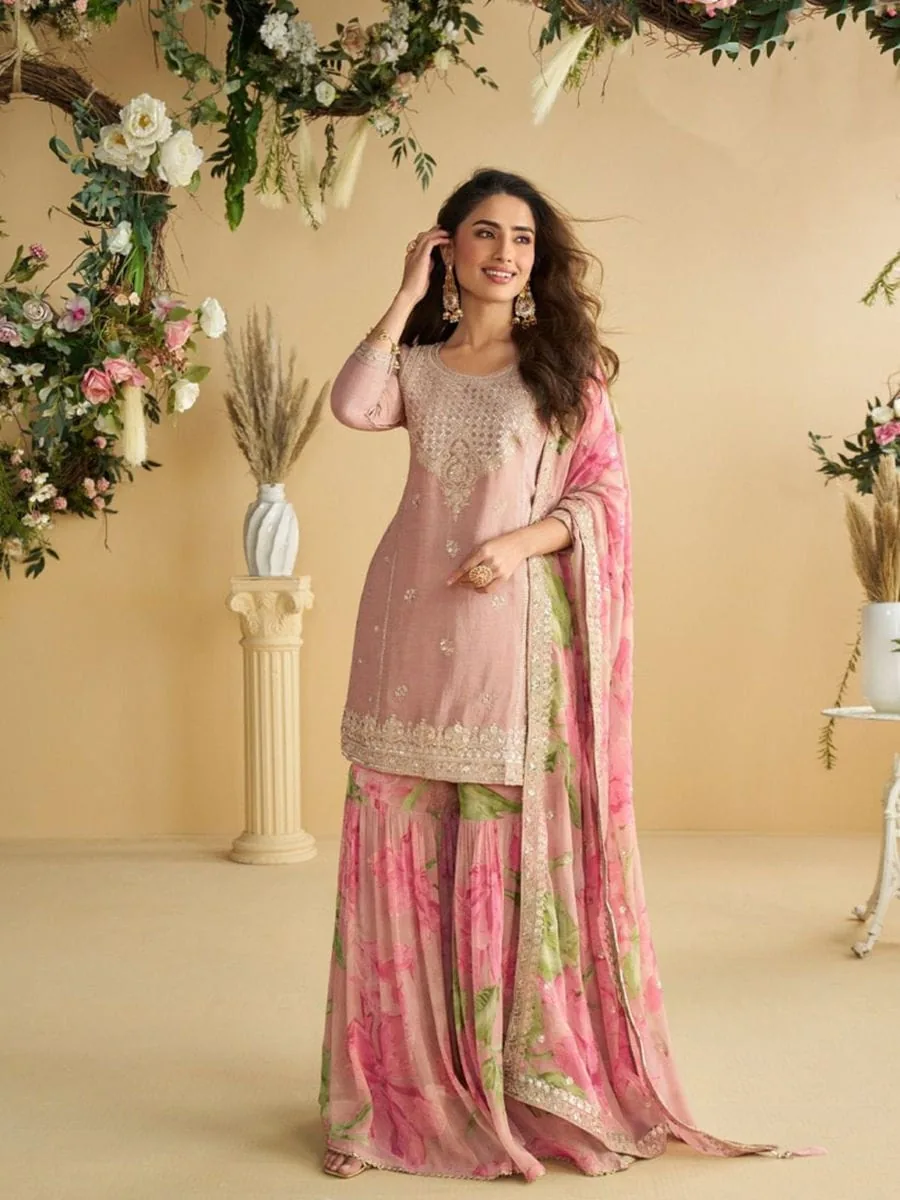 Rose Petal Sharara Suit view 2