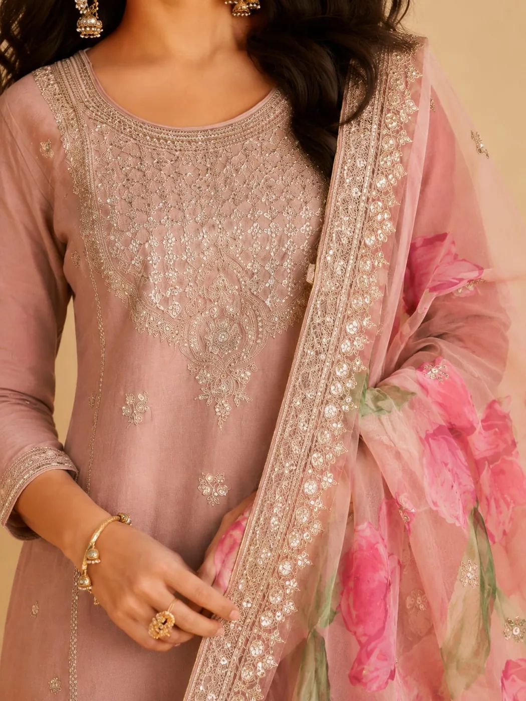 Rose Petal Sharara Suit view 3