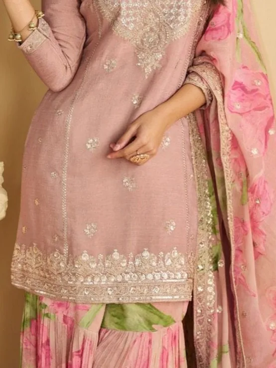 Rose Petal Sharara Suit view 4