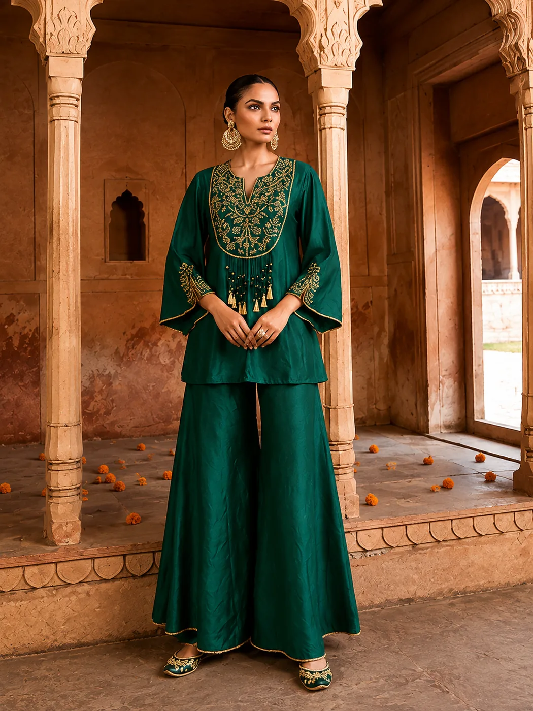 Zareen Emerald Co-ord Set view 2