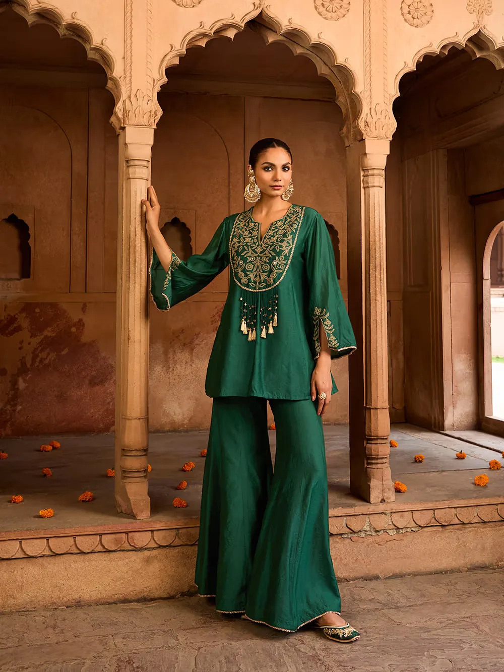 Zareen Emerald Co-ord Set view 3